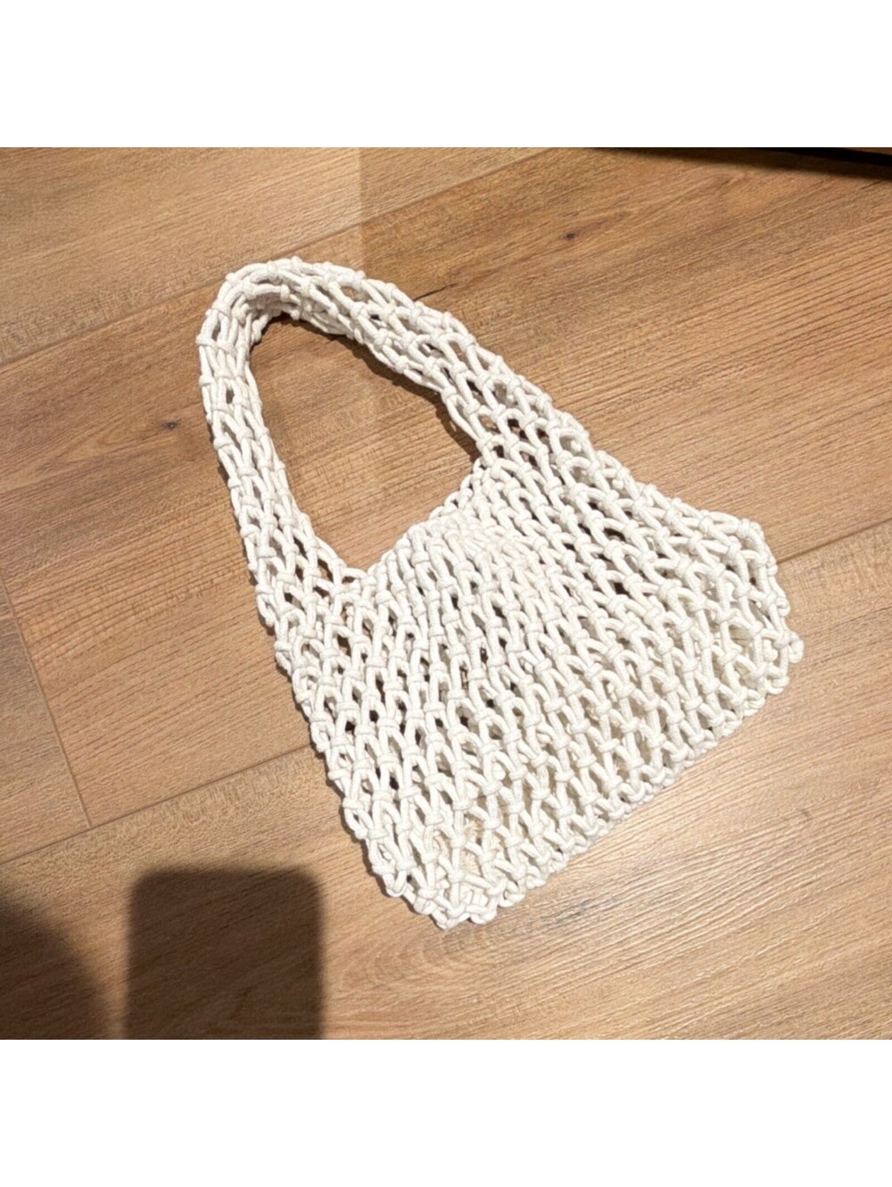 8 other reasons WOVEN BAG IN WHITE Crochet Knit Mini Shoulder Bag Top SELLER